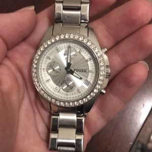 Silver Fossil watch